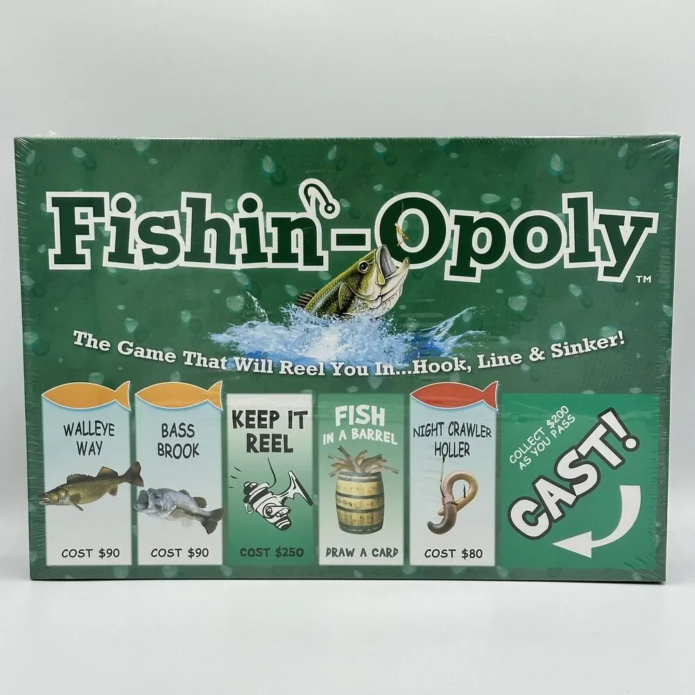 Fishin’-Opoly‎ Monopoly Game BRAND NEW & FACTORY SEALED NIB